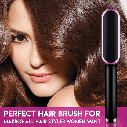 2 in 1 Electric Hair Straightener Brush