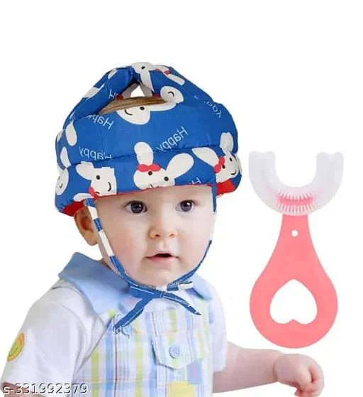 Baby Safety Helmet + Baby Toothbrush ( Pack Of 2 )